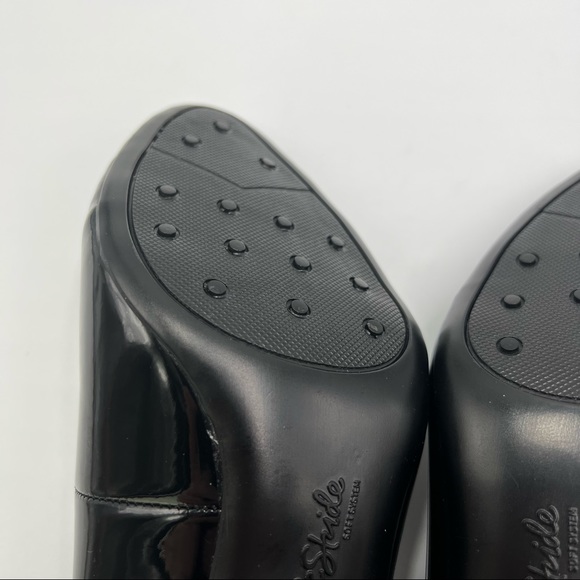 9.5W 9.5 WIDE LifeStride Parigi Black Patent Vegan Faux Leather Pump Heels - Picture 12 of 16